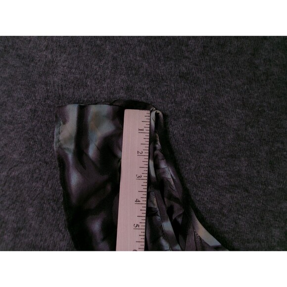 envy me Dress Womens XL One Shoulder Ruffle Elastic Waist Abstract Black Summer - Picture 5 of 9